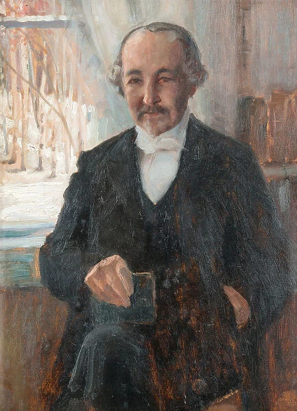 Portrait of the poet Zacharias Topelius (1818-1898). Artist: Edelfelt, Albert Gustaf Aristides (1854-1905)