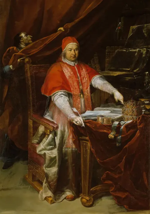 Framed Print : Portrait of the Pope Benedict XIV (1675-1758), 1740. Creator: Crespi, Giuseppe Maria (1665-1747) Framed Print : Portrait of the Pope Benedict XIV (1675-1758), 1740. Creator: Crespi, Giuseppe Maria (1665-1747)