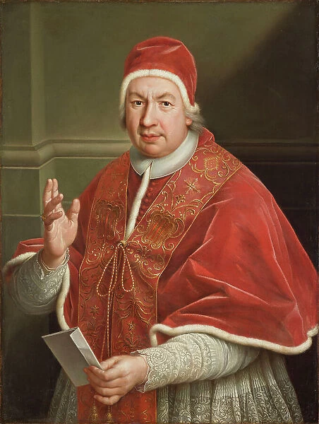 Portrait of the Pope Benedict XIV (1675-1758), First half of the 18th cent.. Creator: Anonymous