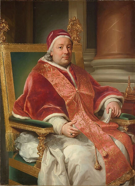Portrait of the Pope Clement XIII (1693-1769). Creator: Anonymous