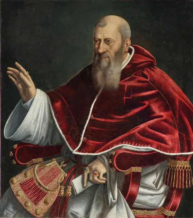 Framed Print : Portrait of Pope Julius III (1478-1555). Creator: Siciolante da Sermoneta, Girolamo (1521-c. 1580) Framed Print : Portrait of Pope Julius III (1478-1555). Creator: Siciolante da Sermoneta, Girolamo (1521-c. 1580)