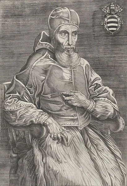 Portrait of Pope Paulus IV, 1530-66. 1530-66. Creator: Nicolas Beatrizet