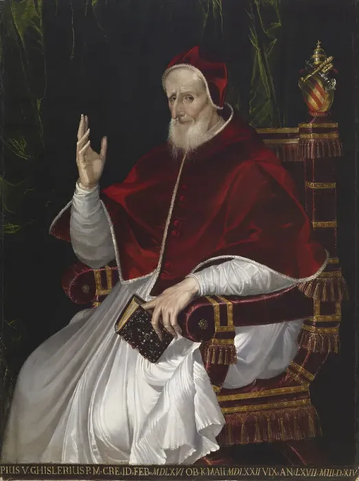 Framed Print : Portrait of Pope Pius V, c1566. Creator: Bartolomeo Passarotti Framed Print : Portrait of Pope Pius V, c1566. Creator: Bartolomeo Passarotti