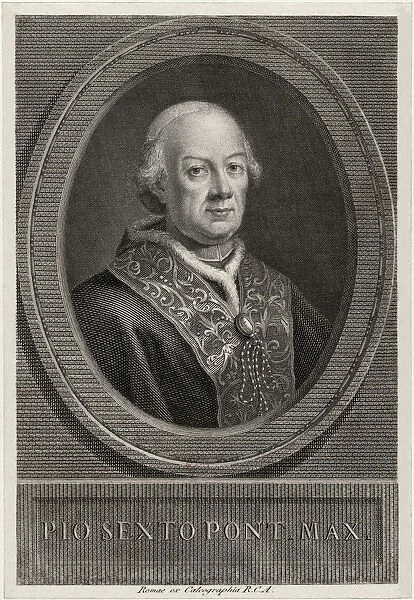 Portrait of the Pope Pius VI (1717-1799)