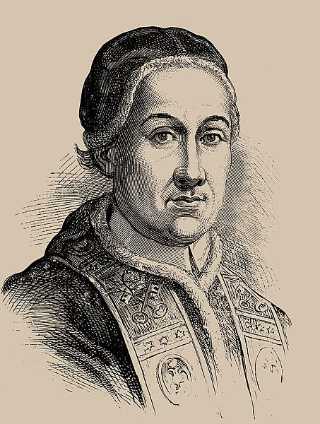 Portrait of the Pope Pius VI (1717-1799), 1889