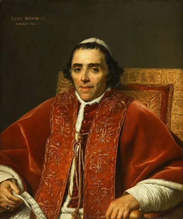 Framed Print : Portrait of Pope Pius VII (1742-1823), 1805. Creator: David, Jacques Louis (1748-1825) Framed Print : Portrait of Pope Pius VII (1742-1823), 1805. Creator: David, Jacques Louis (1748-1825)
