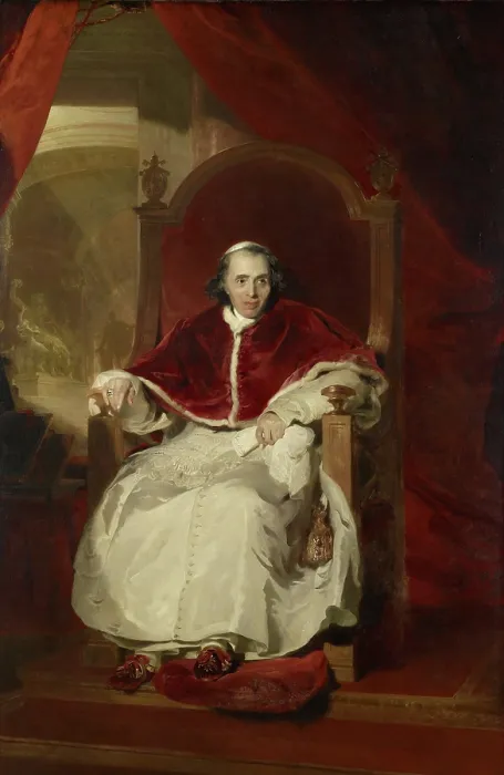 Framed Print : Portrait of Pope Pius VII (1742-1823), 1819. Creator: Lawrence, Sir Thomas (1769-1830)