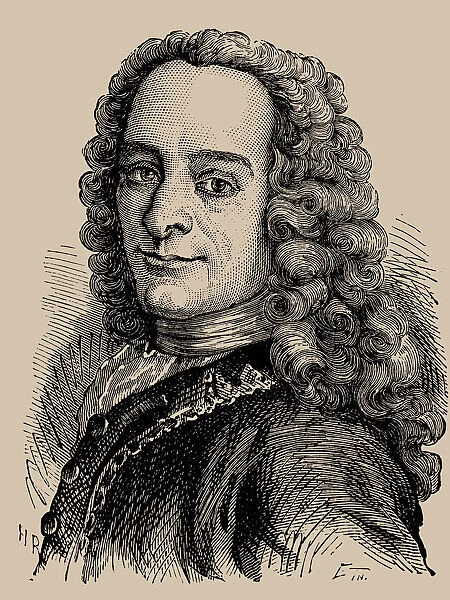 Portrait of Portrat von Francois Marie Arouet de Voltaire (1694-1778), 1889