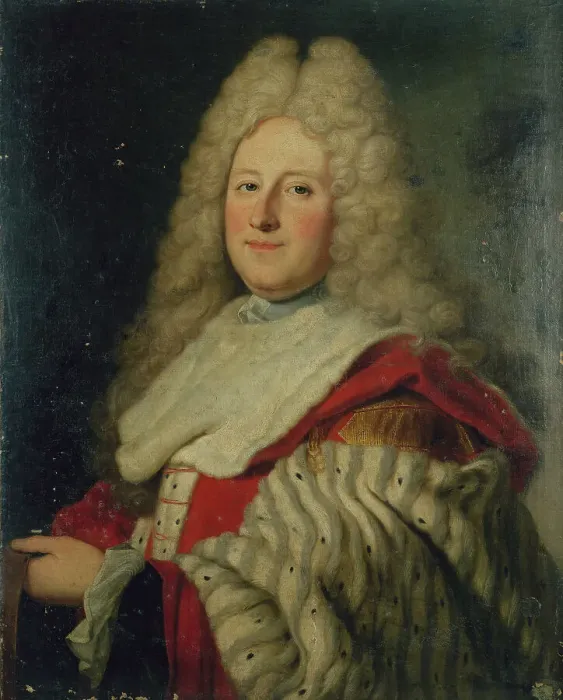 Framed Print : Portrait of a President à mortier in the parliament of Paris, c1700. Creator: Unknown Framed Print : Portrait of a President à mortier in the parliament of Paris, c1700. Creator: Unknown