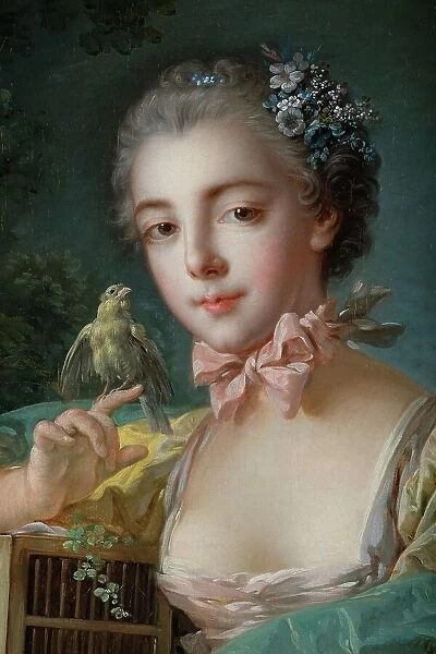 Portrait présumé de Marie-Emilie Baudouin, fille du peintre, c.1758 — 1760. Creator: Francois Boucher