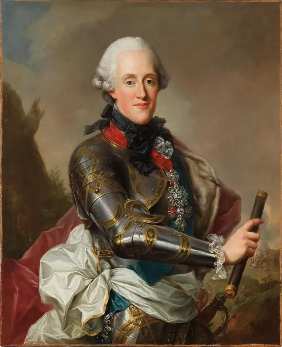 Framed Print : Portrait of Prince Albert Casimir of Saxony, Duke of Teschen (1738-1822). Creator: Bacciarelli, Marcello (1731-1818) Framed Print : Portrait of Prince Albert Casimir of Saxony, Duke of Teschen (1738-1822). Creator: Bacciarelli, Marcello (1731-1818)