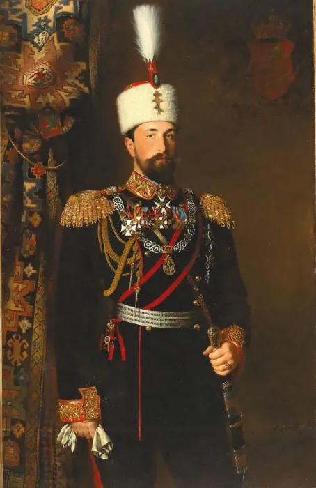 Framed Print : Portrait of Prince Alexander I of Bulgaria (1857-1893), 1881. Creator: Dielitz, Konrad Wilhelm