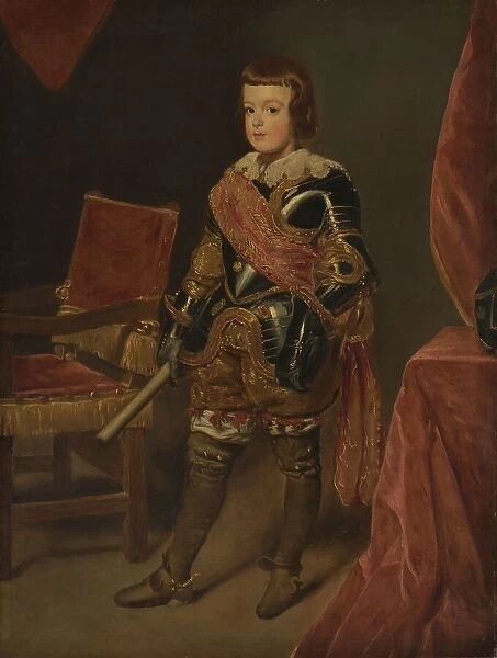 Portrait of Prince Baltasar Carlos, Son of the Spanish King Philip IV, at approx... 1639-1645. Creator: Juan Battista Martinez del Mazo