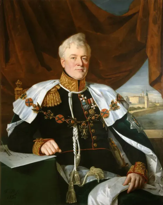 Framed Print : Portrait of Prince Dmitriy Vladimirovich Golitsyn (1771-1844), 1835. Artist: Riss, Francois Nicolas (1804-1886) Framed Print : Portrait of Prince Dmitriy Vladimirovich Golitsyn (1771-1844), 1835. Artist: Riss, Francois Nicolas (1804-1886)