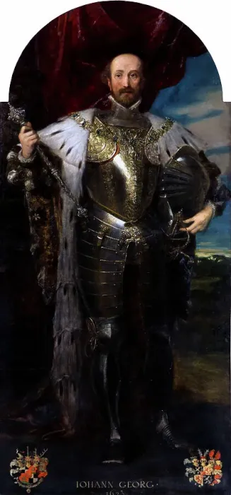 Framed Print : Portrait of Prince Johann Georg of Hohenzollern-Hechingen (1577-1623), 1883. Creator: Klimt, Gustav (1862-1918) Framed Print : Portrait of Prince Johann Georg of Hohenzollern-Hechingen (1577-1623), 1883. Creator: Klimt, Gustav (1862-1918)