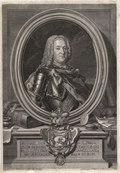 Framed Print : Portrait of Prince Michal Fryderyk Czartoryski (1696-1775), Mid of the 18th cen Artist: Mylius, Jan Fryderyk (active Mid of 18th cen. ) Framed Print : Portrait of Prince Michal Fryderyk Czartoryski (1696-1775), Mid of the 18th cen Artist: Mylius, Jan Fryderyk (active Mid of 18th cen. )