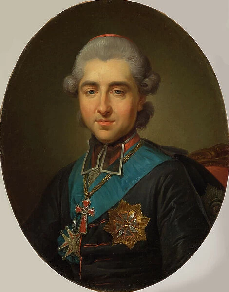Portrait of Prince Michal Jerzy Poniatowski (1736-1794), Primate of Poland, ca 1775. Creator: Bacciarelli, Marcello (1731-1818)