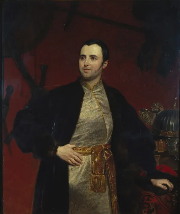Framed Print : Portrait of Prince Mikhail Andreyevich Obolensky (1805-1873), 1846. Artist: Briullov, Karl Pavlovich (1799-1852) Framed Print : Portrait of Prince Mikhail Andreyevich Obolensky (1805-1873), 1846. Artist: Briullov, Karl Pavlovich (1799-1852)