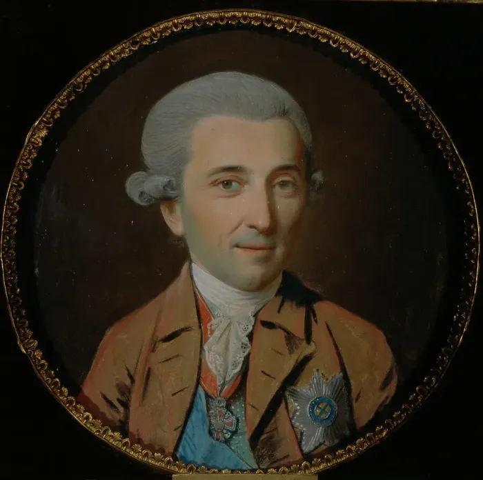 Framed Print : Portrait of Prince Nikolay Ivanovich Saltykov (1736-1816), 1780s. Artist: Schmidt, Johann Heinrich (1749-1829) Framed Print : Portrait of Prince Nikolay Ivanovich Saltykov (1736-1816), 1780s. Artist: Schmidt, Johann Heinrich (1749-1829)