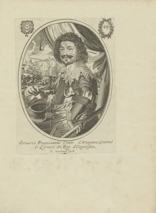 Framed Print : Portrait of Prince Octavio Piccolomini (1599-1656), Duke of Amalfi, c. 1650. Creator: Moncornet Framed Print : Portrait of Prince Octavio Piccolomini (1599-1656), Duke of Amalfi, c. 1650. Creator: Moncornet