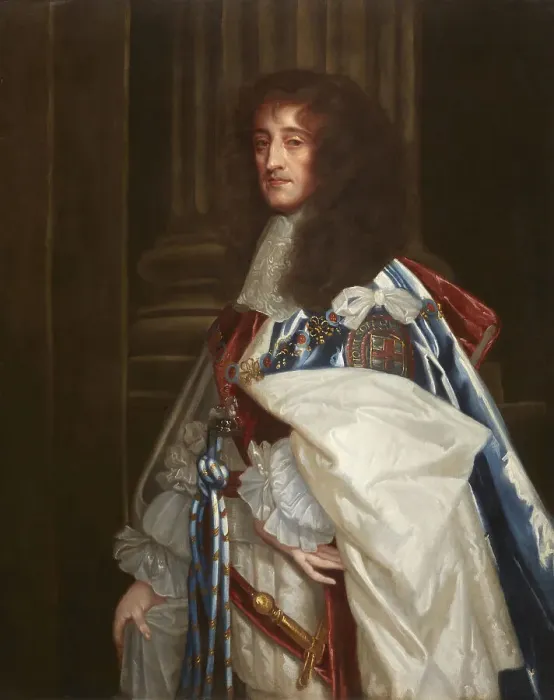 Framed Print : Portrait of Prince Rupert of the Rhine (1619-1682), wearing the robes of the Order of the Garter. Creator: Lely, Sir Peter (1618-1680) Framed Print : Portrait of Prince Rupert of the Rhine (1619-1682), wearing the robes of the Order of the Garter. Creator: Lely, Sir Peter (1618-1680)