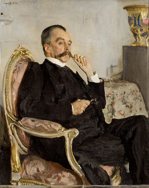 Portrait of Prince Vladimir Mikhaylovich Golitsyn (1847-1932), 1906. Creator: Serov