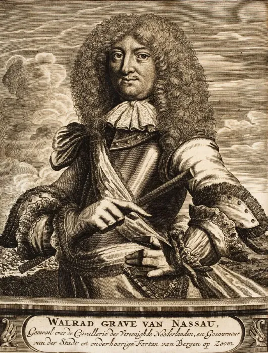 Framed Print : Portrait of Prince Walrad of Nassau-Usingen (1635-1702) (From: Schauplatz des Krieges), 1675 Framed Print : Portrait of Prince Walrad of Nassau-Usingen (1635-1702) (From: Schauplatz des Krieges), 1675