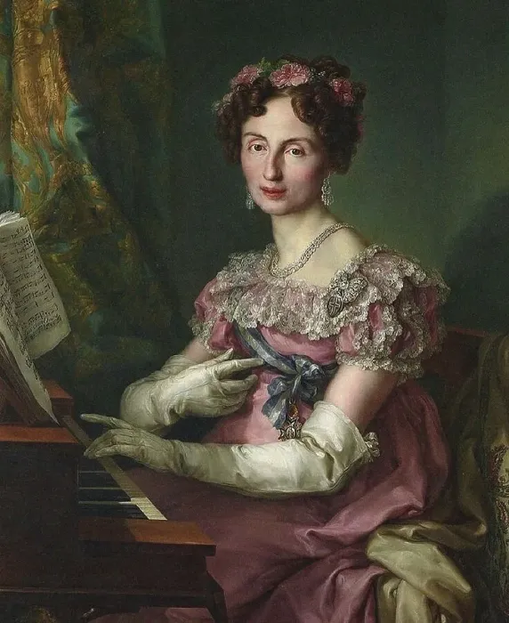 Framed Print : Portrait of Princess Amalie of Saxony (1794-1870), 1825. Creator: López Portaña, Vicente (1772-1850) Framed Print : Portrait of Princess Amalie of Saxony (1794-1870), 1825. Creator: López Portaña, Vicente (1772-1850)
