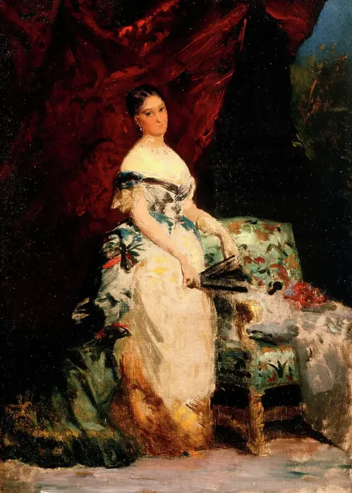 Framed Print : Portrait of Princess Brancaccio-Massimo, between 1860 and 1870. Creator: Edouard Louis Dubufe Framed Print : Portrait of Princess Brancaccio-Massimo, between 1860 and 1870. Creator: Edouard Louis Dubufe