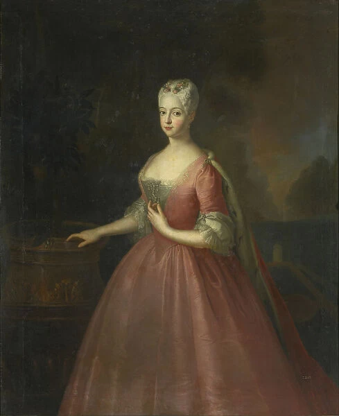 Portrait of Princess Friederike Luise of Prussia (1714-1784), Margravine of Brandenburg-Ansbach. Artist: Pesne, Antoine, School (1683-1757)