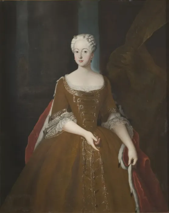 Framed Print : Portrait of Princess Friederike Luise of Prussia (1714-1784), Margravine of Brandenburg-Ansbach, 172