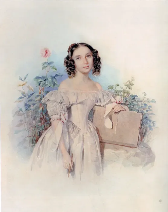 Framed Print : Portrait of Princess Helen Biron von Curland, nee Meshcherskaya (1818-1843), 1830s. Artist: Sokolov, Pyotr Fyodorovich (1791-1848) Framed Print : Portrait of Princess Helen Biron von Curland, nee Meshcherskaya (1818-1843), 1830s. Artist: Sokolov, Pyotr Fyodorovich (1791-1848)