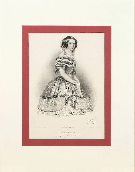 Portrait of Princess Hildegard of Bavaria (1825-1864), Duchess of Teschen, 1856. Creator: Dauthage, Adolf (1825-1883)