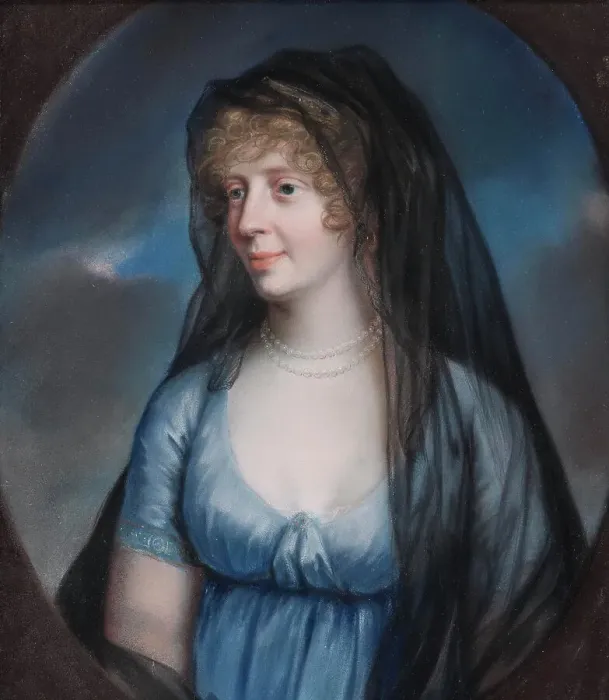 Framed Print : Portrait of Princess Louise of Stolberg-Gedern (1764-1834), Duchess of Saxe-Meiningen. Creator: Schröder, Johann Heinrich (1751-1812) Framed Print : Portrait of Princess Louise of Stolberg-Gedern (1764-1834), Duchess of Saxe-Meiningen. Creator: Schröder, Johann Heinrich (1751-1812)