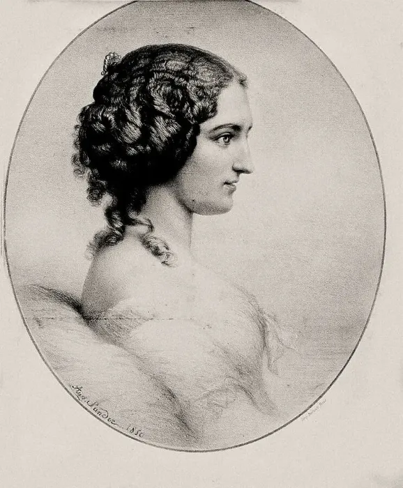 Framed Print : Portrait of Princess Marcelina Czartoryska, née Radziwill (1817-1894), 1850. Creator: Sandoz, Auguste (active 1793-1860) Framed Print : Portrait of Princess Marcelina Czartoryska, née Radziwill (1817-1894), 1850. Creator: Sandoz, Auguste (active 1793-1860)