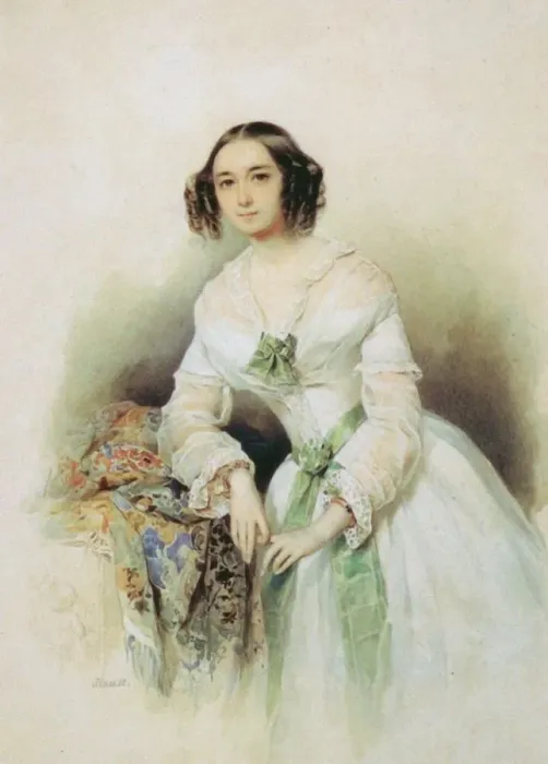 Framed Print : Portrait of Princess Olga Alexeevna Golitsyna, nee Shcherbatova (1829-1879), 1847 Framed Print : Portrait of Princess Olga Alexeevna Golitsyna, nee Shcherbatova (1829-1879), 1847