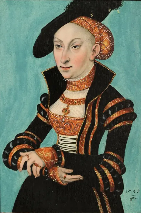 Framed Print : Portrait of Princess Sibylle of Cleves (1512-1554), 1535 Framed Print : Portrait of Princess Sibylle of Cleves (1512-1554), 1535