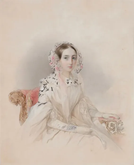 Framed Print : Portrait of Princess Therese of Nassau-Weilburg (1815-1871), 1838. Artist: Hau (Gau), Vladimir Ivanovich (1816-1895) Framed Print : Portrait of Princess Therese of Nassau-Weilburg (1815-1871), 1838. Artist: Hau (Gau), Vladimir Ivanovich (1816-1895)