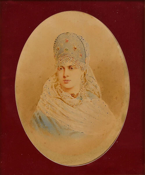 Portrait of Princess Zinaida Yusupova, 1890s. Artist: Alexandrovsky, Stepan Fyodorovich (1843-1906)