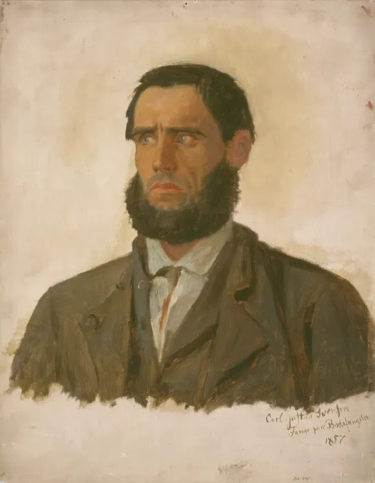 Framed Print : Portrait of the Prisoner Carl Gustav Svendsen, 1857. Creator: Adolph Tidemand Framed Print : Portrait of the Prisoner Carl Gustav Svendsen, 1857. Creator: Adolph Tidemand