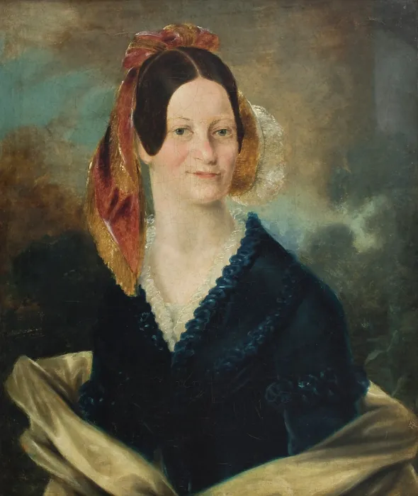 Framed Print : Portrait of Pristella Krasuska nee Abraniecka, 1842. Creator: Guerard de Frainse Framed Print : Portrait of Pristella Krasuska nee Abraniecka, 1842. Creator: Guerard de Frainse