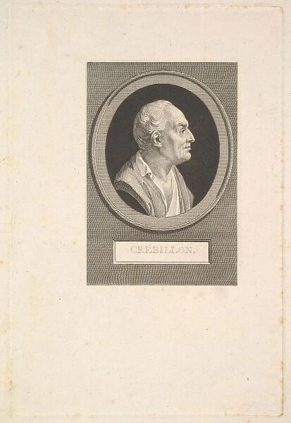 Portrait of Prosper Jolyot de Crébillon, ca. 1802. Creator: Augustin de Saint-Aubin