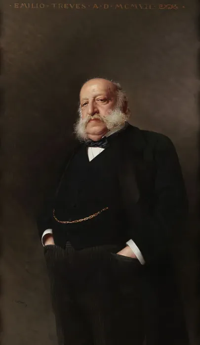 Framed Print : Portrait of publisher Emilio Treves, 1907. Creator: Corcos, Vittorio Matteo (1859-1933) Framed Print : Portrait of publisher Emilio Treves, 1907. Creator: Corcos, Vittorio Matteo (1859-1933)