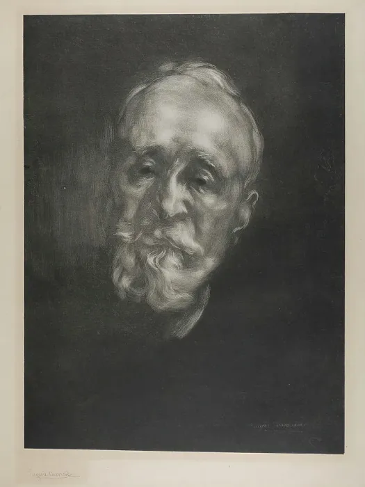 Framed Print : Portrait of Puvis de Chavannes, 1897. Creator: Eugene Carriere Framed Print : Portrait of Puvis de Chavannes, 1897. Creator: Eugene Carriere