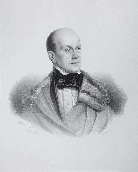 Portrait of Pyotr Yakovlevich Chaadayev (1794-1856), 1848. Artist: Alophe, Marie-Alexandre Menut (1812-1883)