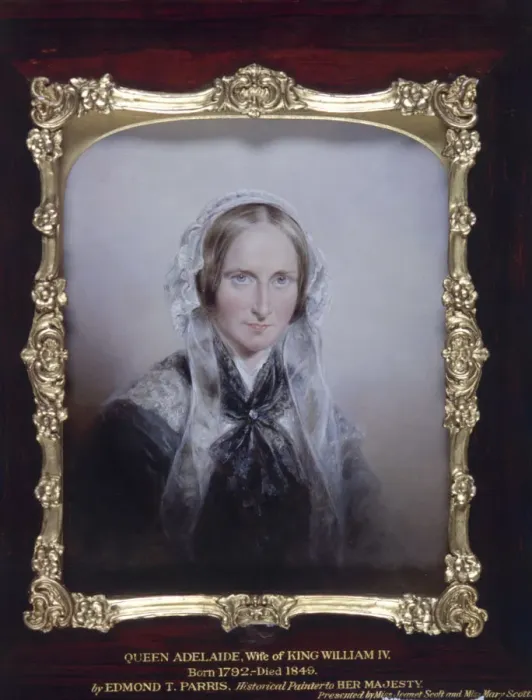 Framed Print : Portrait of Queen Adelaide, 1859. Artist: Edmund Thomas Parris Framed Print : Portrait of Queen Adelaide, 1859. Artist: Edmund Thomas Parris