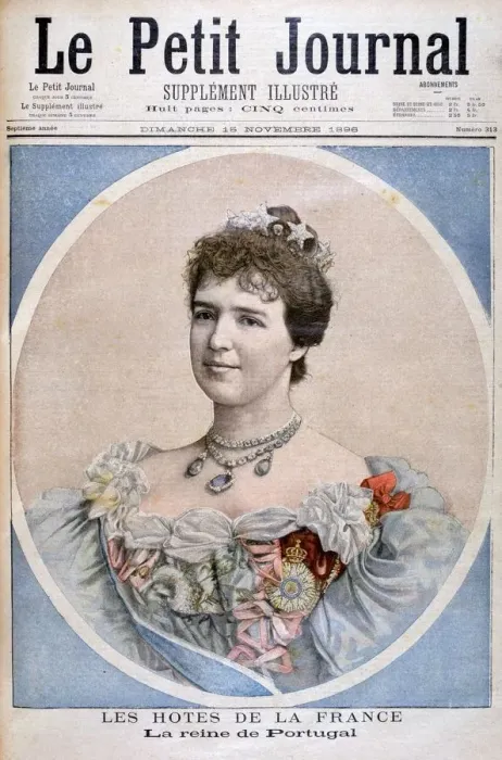 Framed Print : Portrait of Queen Amelia of Portugal, 1896. Artist: F Meaulle Framed Print : Portrait of Queen Amelia of Portugal, 1896. Artist: F Meaulle