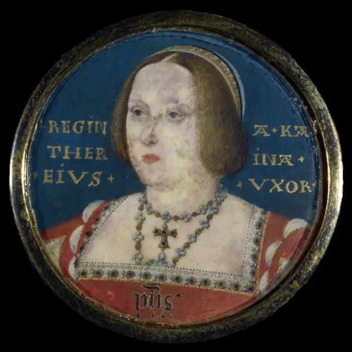 Framed Print : Portrait of Queen Catherine of Aragon (1485-1536), c. 1525. Artist: Horenbout (Hornebolte), Lucas (1490 / 95-1544) Framed Print : Portrait of Queen Catherine of Aragon (1485-1536), c. 1525. Artist: Horenbout (Hornebolte), Lucas (1490 / 95-1544)