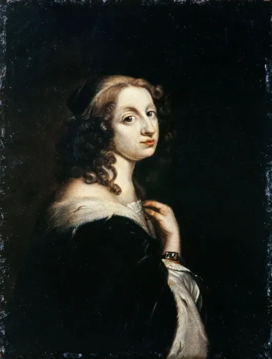 Framed Print : Portrait of Queen Christina of Sweden (1626-1689), c. 1650. Artist: Beck, David (1621-1656) Framed Print : Portrait of Queen Christina of Sweden (1626-1689), c. 1650. Artist: Beck, David (1621-1656)