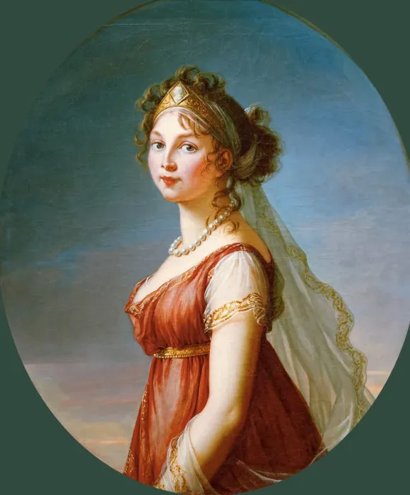Framed Print : Portrait of Queen Louise of Prussia (1776-1810), 1802. Creator: Vigee Le Brun Framed Print : Portrait of Queen Louise of Prussia (1776-1810), 1802. Creator: Vigee Le Brun